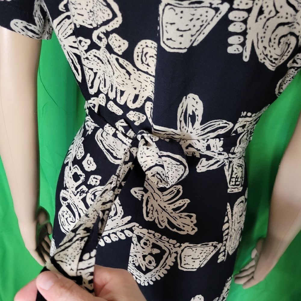 Vintage PASSPORTS OF PIER 1 IMPORTS Wrap Midi Dress - Picture 7 of 10